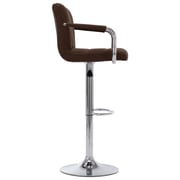 Vidaxl Bar Stools 2 Pcs Brown Fabric Vidaxl Bar Stools 2 Pcs Brown Fabric