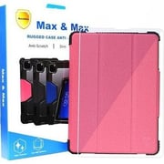 Max & Max Rugged Case With Screen Protector Pink iPad Max & Max Rugged Case With Screen Protector Pink iPad