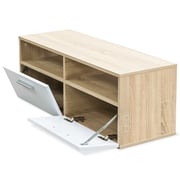 vidaXL TV Cabinets 2 pcs Engineered Wood 95x35x36 cm Oak and White
