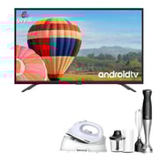 Evvoli 43 Inch Led Fhd Android Smart Tv Italian Brand + Evvoli Hand Blender 4 In 1 Stainless Steel Stem Hand Blender With Chopper And Whisk + Evvoli Cordless Steam Iron, Ceramic Soleplate, 1600w 2 Year Warranty Evvoli 43 Inch Led Fhd Android Smart Tv Italian Brand + Evvoli Hand Blender 4 In 1 Stainless Steel Stem Hand Blender With Chopper And Whisk + Evvoli Cordless Steam Iron, Ceramic Soleplate, 1600w 2 Year Warranty