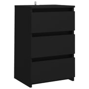 Vidaxl Bed Cabinets 2 Pcs Black 40x35x62.5 Cm Chipboard Vidaxl Bed Cabinets 2 Pcs Black 40x35x62.5 Cm Chipboard