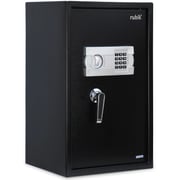 Rubik Large Safe Box With Digital Keypad And Key Lock, Fire Resistant Security Box Protect Money Documents For Home Office (size 36x30x60cm) Black