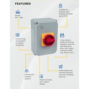 Lewden Die cast Aluminium Isolator 4P, 40A Lewden Die cast Aluminium Isolator 4P, 40A