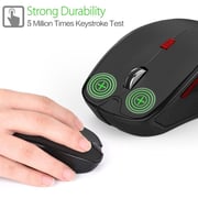 HXSJ T21 2.4ghz Bluetooth 3.0 6-keys Wireless 2400dpi Four-speed Adjustable Optical Gaming Mouse For Desktop Computers / Laptops HXSJ T21 2.4ghz Bluetooth 3.0 6-keys Wireless 2400dpi Four-speed Adjustable Optical Gaming Mouse For Desktop Computers / Laptops