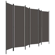 Vidaxl 6-panel Room Divider Anthracite 300x180 Cm Vidaxl 6-panel Room Divider Anthracite 300x180 Cm
