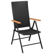 vidaXL 5 Piece Garden Dining Set Black and Brown vidaXL 5 Piece Garden Dining Set Black and Brown