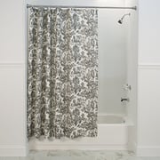 Ellis Curtain Victoria Park Toile Bathroom Shower Curtain, Black Ellis Curtain Victoria Park Toile Bathroom Shower Curtain, Black