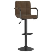 Vidaxl Bar Stools 2 Pcs Brown Fabric Vidaxl Bar Stools 2 Pcs Brown Fabric
