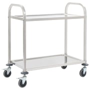 vidaXL 2-Tier Kitchen Trolley 95x45x83.5 cm Stainless Steel vidaXL 2-Tier Kitchen Trolley 95x45x83.5 cm Stainless Steel