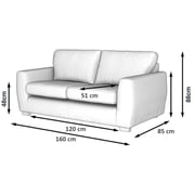 Galaxy Design Krikby 2 Seater Sofa Velvet Fabric Galaxy Design Krikby 2 Seater Sofa Velvet Fabric