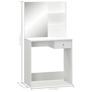 Vidaxl Dressing Table Engineered Wood 75x40x141 Cm White Vidaxl Dressing Table Engineered Wood 75x40x141 Cm White