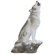 Stealstreet Grey & White Wolf Howling Siting On Snow Figurine- SS-G-54272 Stealstreet Grey & White Wolf Howling Siting On Snow Figurine- SS-G-54272