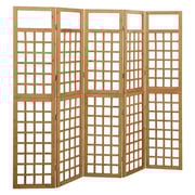 Vidaxl 5-panel Room Divider/trellis Solid Fir Wood 201.5x180 Cm Vidaxl 5-panel Room Divider/trellis Solid Fir Wood 201.5x180 Cm