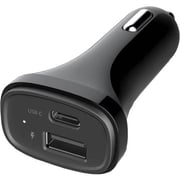 Xcell CC490C Car Charger W/Type C Port Black