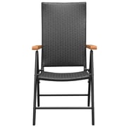 vidaXL 9 Piece Garden Dining Set Black and Brown vidaXL 9 Piece Garden Dining Set Black and Brown