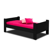 Wooden Base Single Bed Single Bed Without Mattress Black Wooden Base Single Bed Single Bed Without Mattress Black