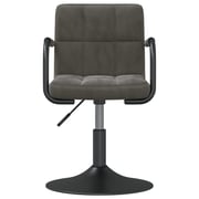 Vidaxl Swivel Dining Chairs 2 Pcs Dark Grey Velvet Vidaxl Swivel Dining Chairs 2 Pcs Dark Grey Velvet