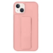Margoun case for iPhone 14 Max with Hand Grip Foldable Magnetic Kickstand Wrist Strap Finger Grip Cover 6.7 inch Light Pink