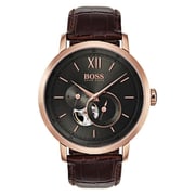 Hugo Boss Signature Collection Watch For Men with Brown Leather Strap