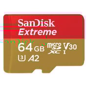 Sandisk SDSQXA2064GGN6MA Extreme Memory Cared Micro SDXC 64GB + SD Adapter Sandisk SDSQXA2064GGN6MA Extreme Memory Cared Micro SDXC 64GB + SD Adapter