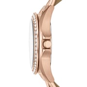 Fossil ES3466 Riley Multifunction Rose-Tone & Sand Leather Watch Fossil ES3466 Riley Multifunction Rose-Tone & Sand Leather Watch