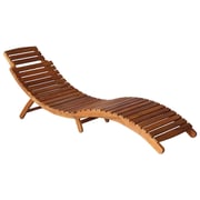 vidaXL Garden Sun Lounger with Table and Cushion Solid Acacia Wood vidaXL Garden Sun Lounger with Table and Cushion Solid Acacia Wood