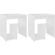 Vidaxl Bed Cabinets 2 Pcs White 40x30x40 Cm Chipboard Vidaxl Bed Cabinets 2 Pcs White 40x30x40 Cm Chipboard