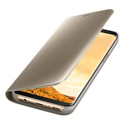 Samsung Clear View Standing Cover Gold For Galaxy S8+