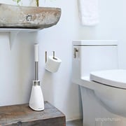Simplehuman Toilet Brush With Caddy, Stainless Steel, White Simplehuman Toilet Brush With Caddy, Stainless Steel, White
