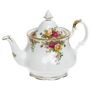 Royal Doulton Old Country Roses 3-Piece Tea Set, Mostly White With Multicolored Floral Print Royal Doulton Old Country Roses 3-Piece Tea Set, Mostly White With Multicolored Floral Print