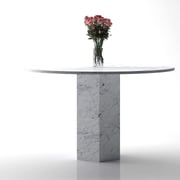 Lamac Crafts - Round Marble Dining Table For Living Room/dining Room, Home Decor, Home Furniture - Made From Natural Stone (white) Lamac Crafts - Round Marble Dining Table For Living Room/dining Room, Home Decor, Home Furniture - Made From Natural Stone (white)