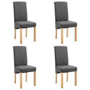 vidaXL Dining Chairs 4 pcs Grey Fabric vidaXL Dining Chairs 4 pcs Grey Fabric