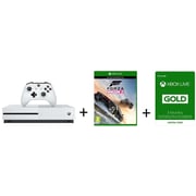 Microsoft Xbox One S 500GB Gaming Console With Forza Horzon 3 Game White ZQ900122 + 3 Months Live Gold Membership