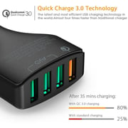 Aukey 4 Port Quick 3.0 Car Charge Black