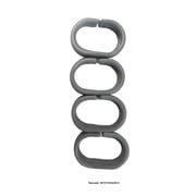 Feelings 12pcs Plastic Shower Curtain Rings Grey Feelings 12pcs Plastic Shower Curtain Rings Grey