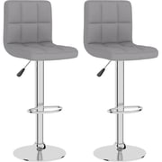 Vidaxl Bar Stools 2 Pcs Light Grey Fabric Vidaxl Bar Stools 2 Pcs Light Grey Fabric