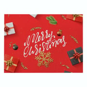 Deals For Less -set Of 4 Pieces Christmas Placemat Water Proof Linen, Red Color