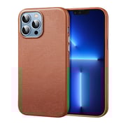 Esr Metro Leather Serie Genuine Leather With Soft Fabric Inner Shock And Scratch Protection Case With Halolock Magnetic Core Brown Colour for iphone 13 Pro Esr Metro Leather Serie Genuine Leather With Soft Fabric Inner Shock And Scratch Protection Case With Halolock Magnetic Core Brown Colour for iphone 13 Pro