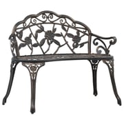 Vidaxl Bistro Bench 100cm Bronze Cast Aluminium Vidaxl Bistro Bench 100cm Bronze Cast Aluminium