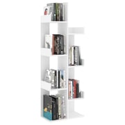 Vidaxl Book Cabinet White 48x25.5x140 Cm Engineered Wood