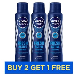 Nivea Fresh Active Deodorants Men 150ml - Buy 2 Get 1 Free