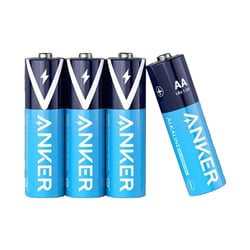 Anker Aa Alkaline Batteries 4-pack Black Blue