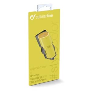 Cellular Line USB Car Charger Yellow