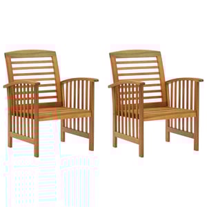 

Vidaxl Garden Chairs 2 Pcs Solid Acacia Wood