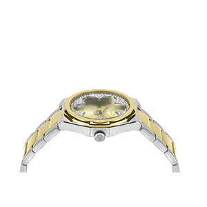 Daisy Dixon London Womens Quartz Watch Alessandra #22 Silver And Gold Bracelet With Gold Flower Stone Set Dial - D Dd168sgm