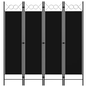 

Vidaxl 4-panel Room Divider Black 160x180 Cm