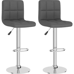 

Vidaxl Bar Stools 2 Pcs Dark Grey Fabric
