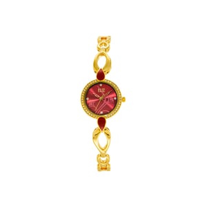 Eliz Iris Es8698l2grg Gold Ss Case Jewelry Bracelet Women's Watch