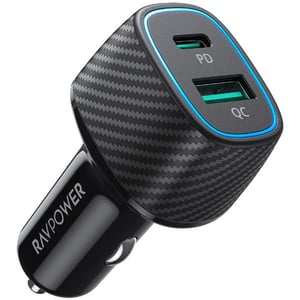Ravpower 60W 2 Port Car Charger Black