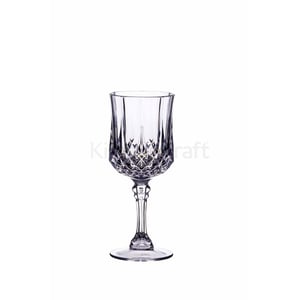 BarCraft Acrylic Cut Glass Effect Wine Glass 200ml Retail Display Label